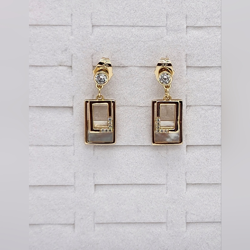 Elegant Gold Plated Drop Earrings